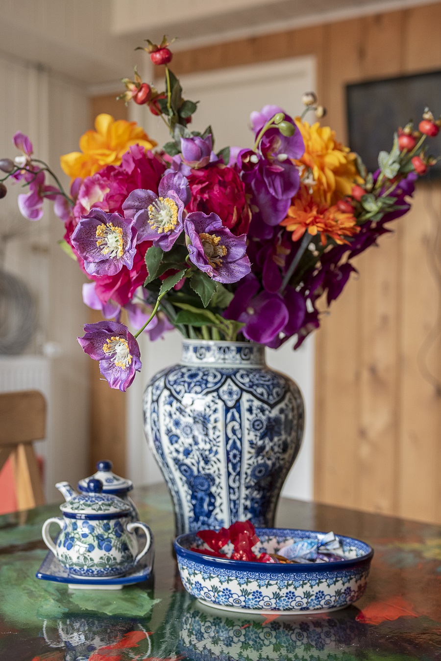 Bloemen op vaas Bloemen op vaas